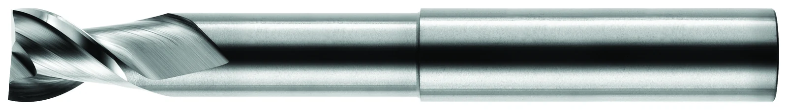RobbJack FMHV Series 2-flute ultra-high-velocity aluminum end mill with necked reach and 37-degree helix