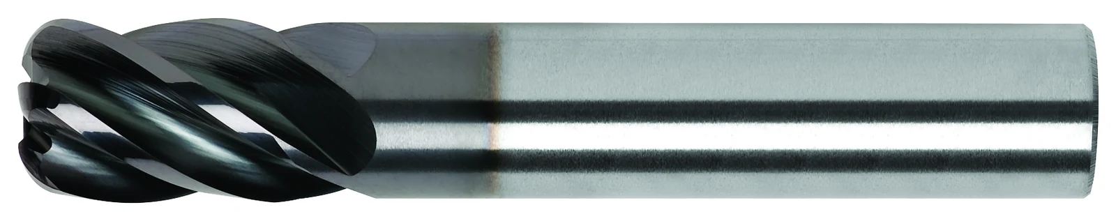 RobbJack XG Series variable-helix Tuffy grade carbide end mill with dark AlTiN coating