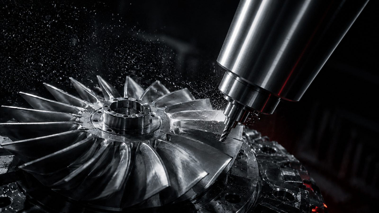 Aerospace — RobbJack tooling machining a precision part