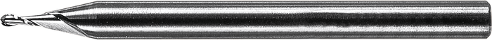 2 Flute Ball End Standard Length Metric Tuffy Grade Miniature End Mill — MSR-2-060-BN